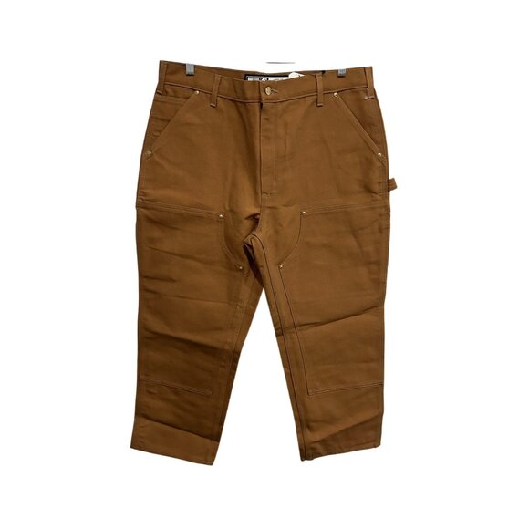 Carhartt Mens Loose Fit Duck Double Front Work Pants Brown Sz 38 x 28 - Picture 1 of 9